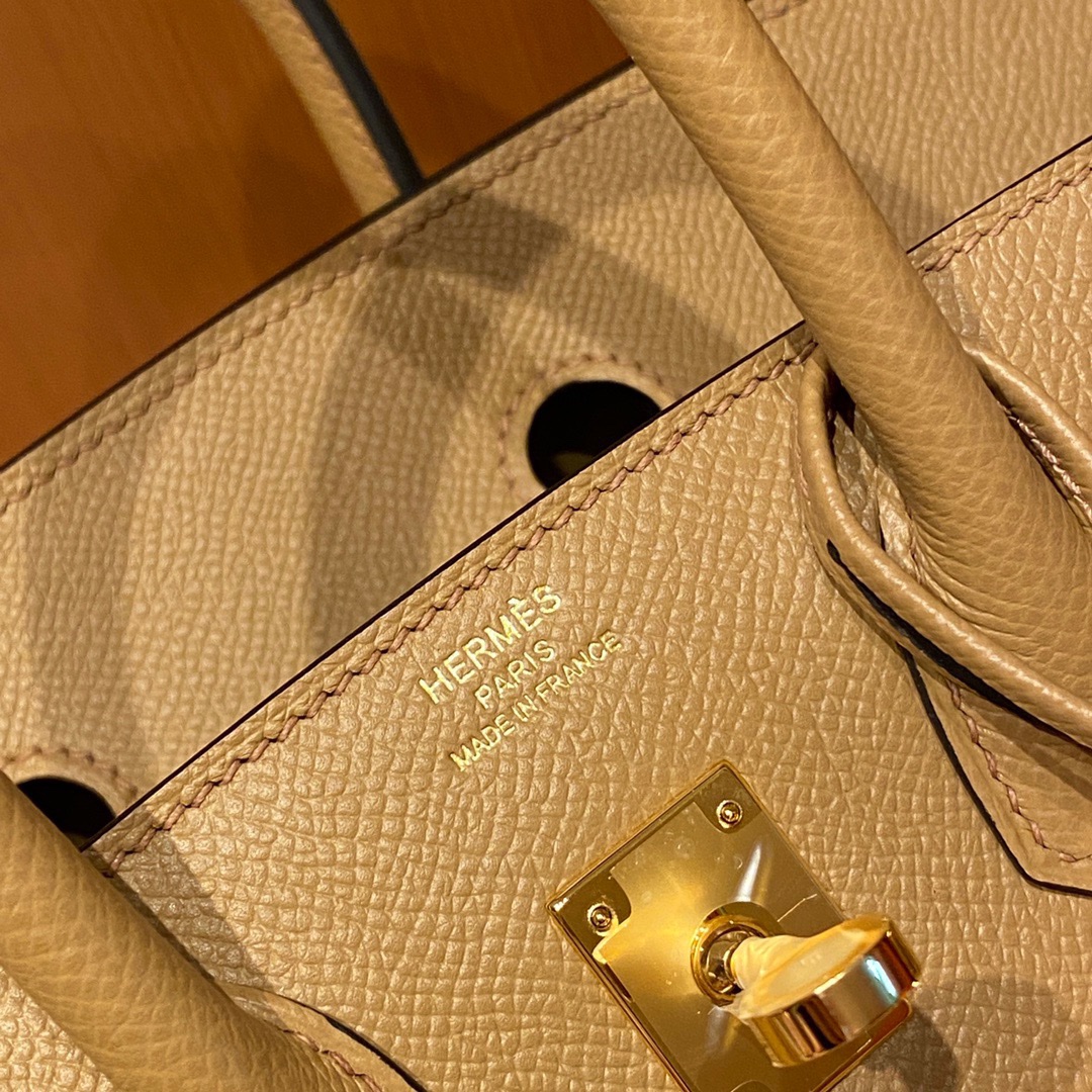 에르메스 버킨백30 톨리 라이트브라운 은장 캔버스